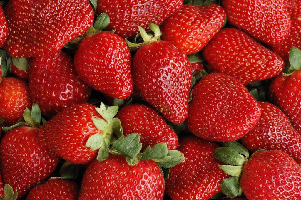 Fresh Ripe Strawberries Full Frame Background