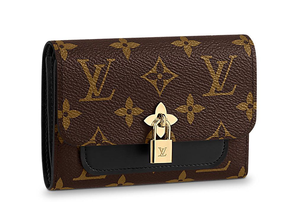 Louis-Vuitton-Flower-Compact-Wallet-Black - MagMe