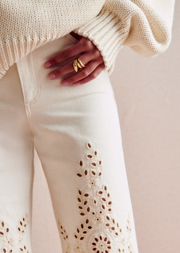 Bijele traperice Sezane