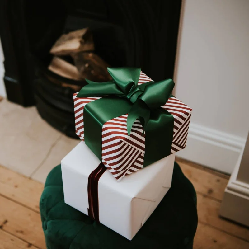 Red Candy Stripe Luxury Wrapping Paper