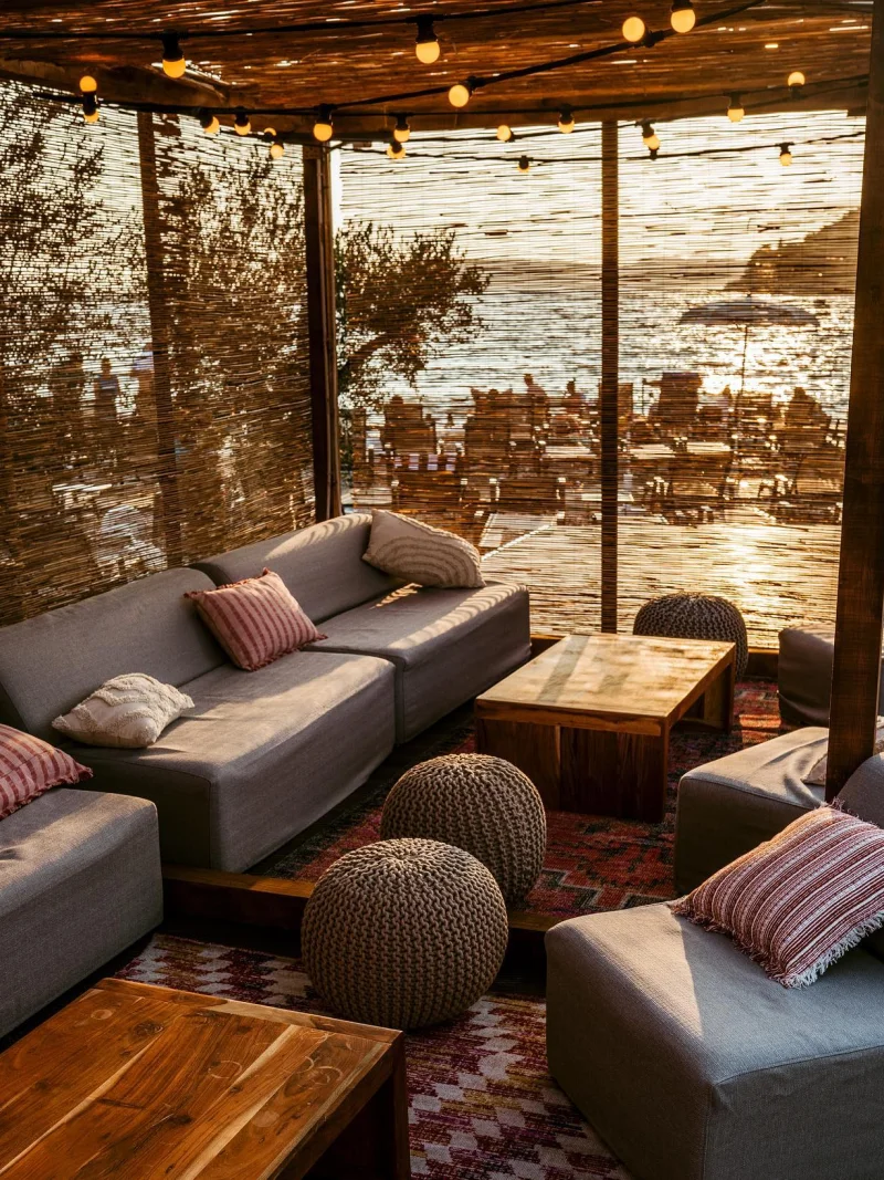 Photo by @maredo_beach_bar in Dubrovnik, Croatia. May be an image of sofa, outdoors, houseboat and text.