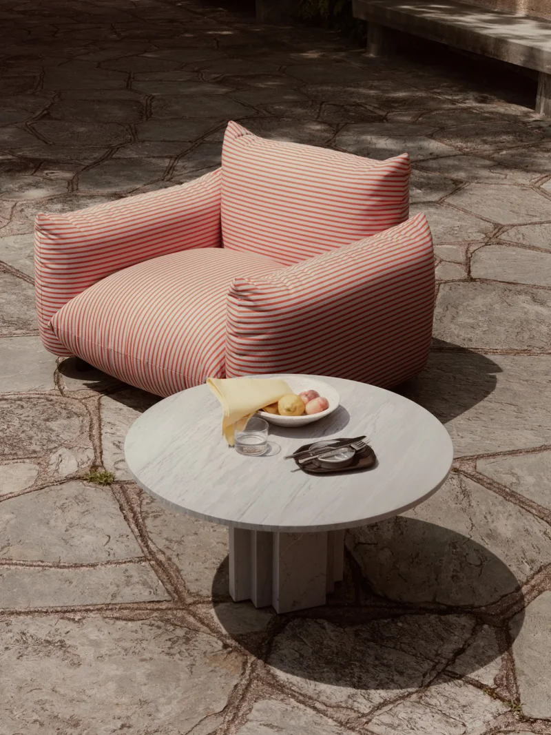 Photo by arflex in Como, Italy. May be an image of armchair, chaise lounge and text.