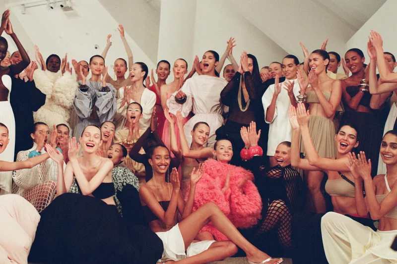 Photo shared by ALAÏA on September 08, 2024 tagging @patmcgrathreal, @duffy_duffy, @ashleybrokaw, @pieter_mulier, and @anthonyseklaoui. May be an image of 4 people, blonde hair, makeup and gown.