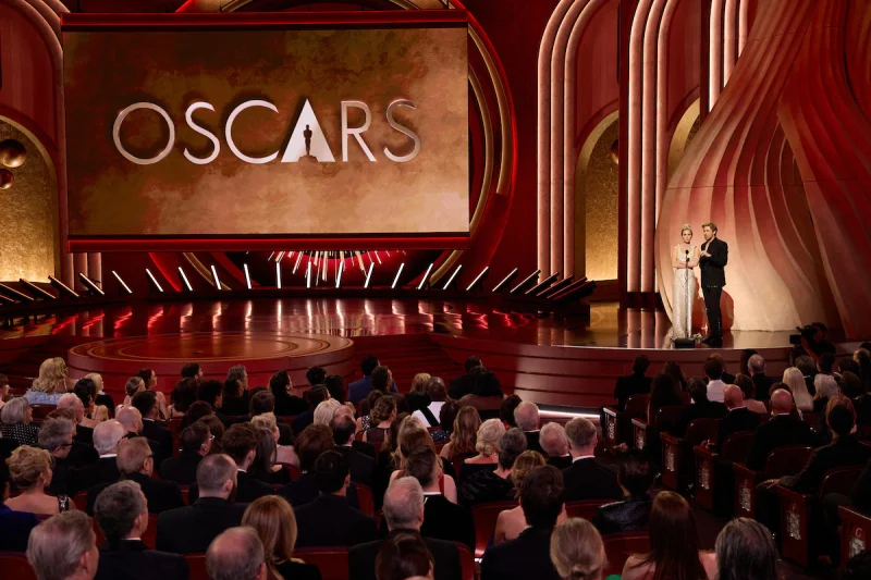 James Wilson, Leonard Blavatnik and Jonathan Glazer accept the Oscar® for International Feature Film during the live ABC telecast of the 96th Oscars® at the Dolby® Theatre at Ovation Hollywood on Sunday, March 10, 2024.