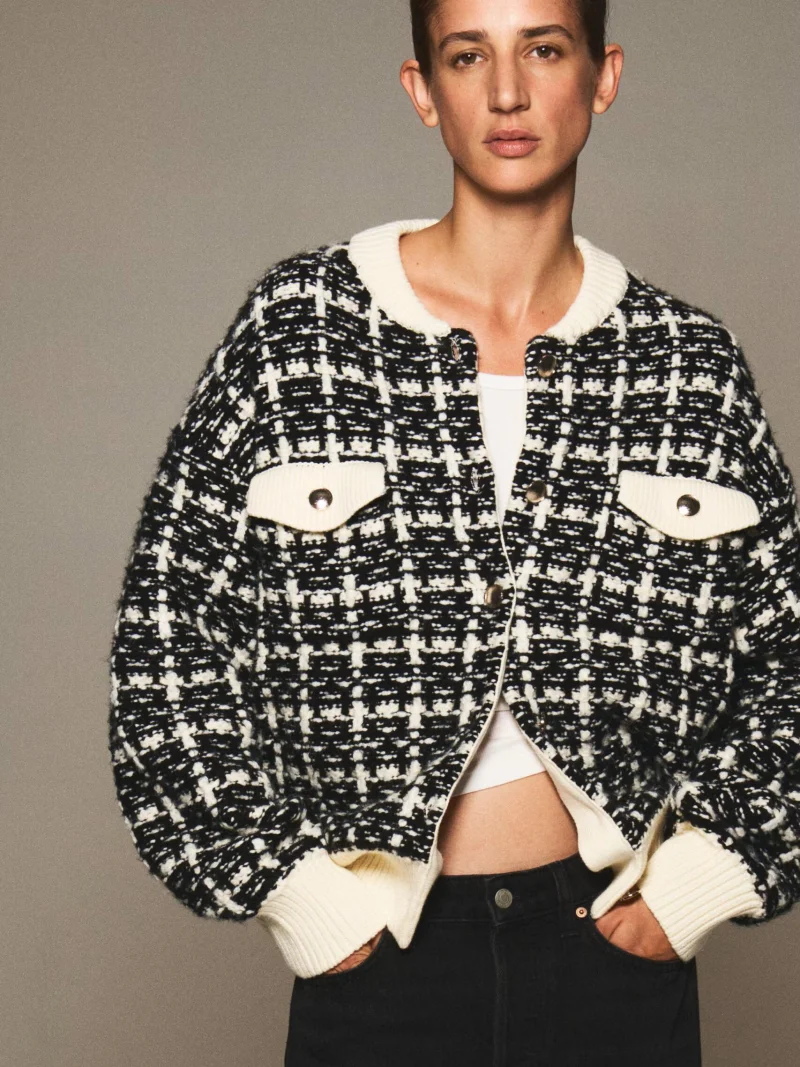 Pletena bomber jakna H&M