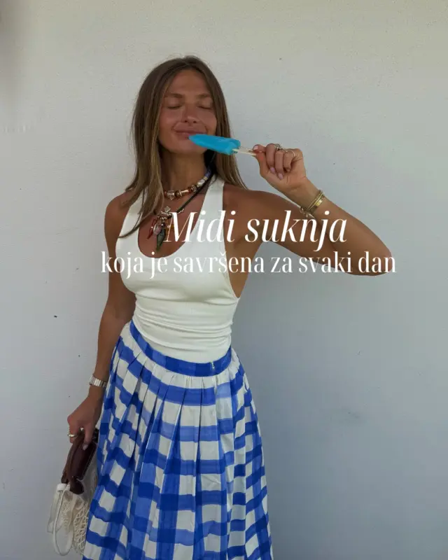 U jarkoj modro plavoj i s posebnim kariranim uzorkom, ovaj statement komad izrađen od 100 % pamuka savršen je za proljetne i ljetne dane! 💙

Vidjeli smo je na TikToku, zaljubili se u styling s bijelim topom i sad je želimo u svim kombinacijama, a na linku u opisu profila donosimo sve detalje!

#MagMe @hannahlovey