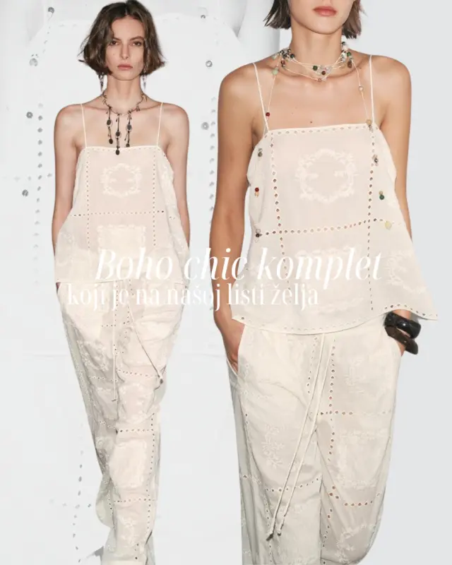 Pronašli smo Zara boho chic komplet koji bismo odmah dodale u košaricu! 🤍

Top s tankim naramenicama i hlače pidžama kroja s izvezenim detaljima savršen su proljetni look koji spaja ležernost i ženstvenost. Više otkrivamo na linku u opisu profila.

#MagMe @zara