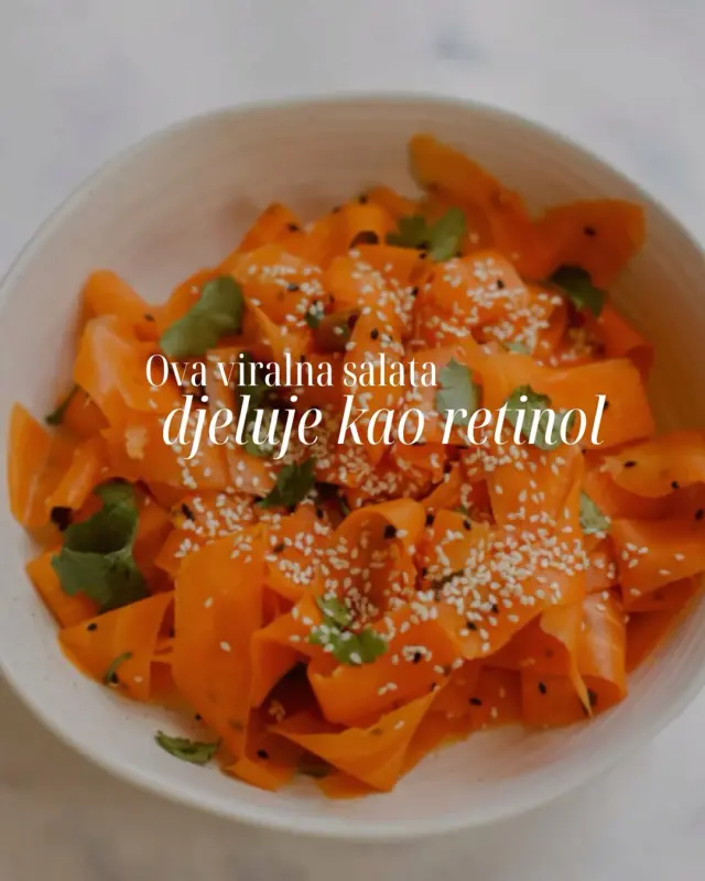 Isprobali smo viralnu retinol salatu s TikToka! Evo zašto je svi hvale. 🥕

Ako ste ovih dana scrollali TikTokom, sigurno ste naišli na Retinol Salad, salatu od sirove mrkve koja navodno djeluje kao prirodni retinol. Ova jednostavna salata puna je beta-karotena koji se u tijelu pretvara u vitamin A, poznat po učinku na zdravlje kože, hormona i probave.

Koji su sve benefiti i kako može pomoći vašoj koži otkrivamo na linku u opisu profila! 

#MagMe @pinterest